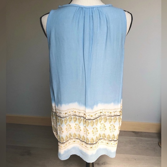 ☁️💙NEW Sonoma Sky Blue Boho Sleeveless Top Large - Picture 6 of 7